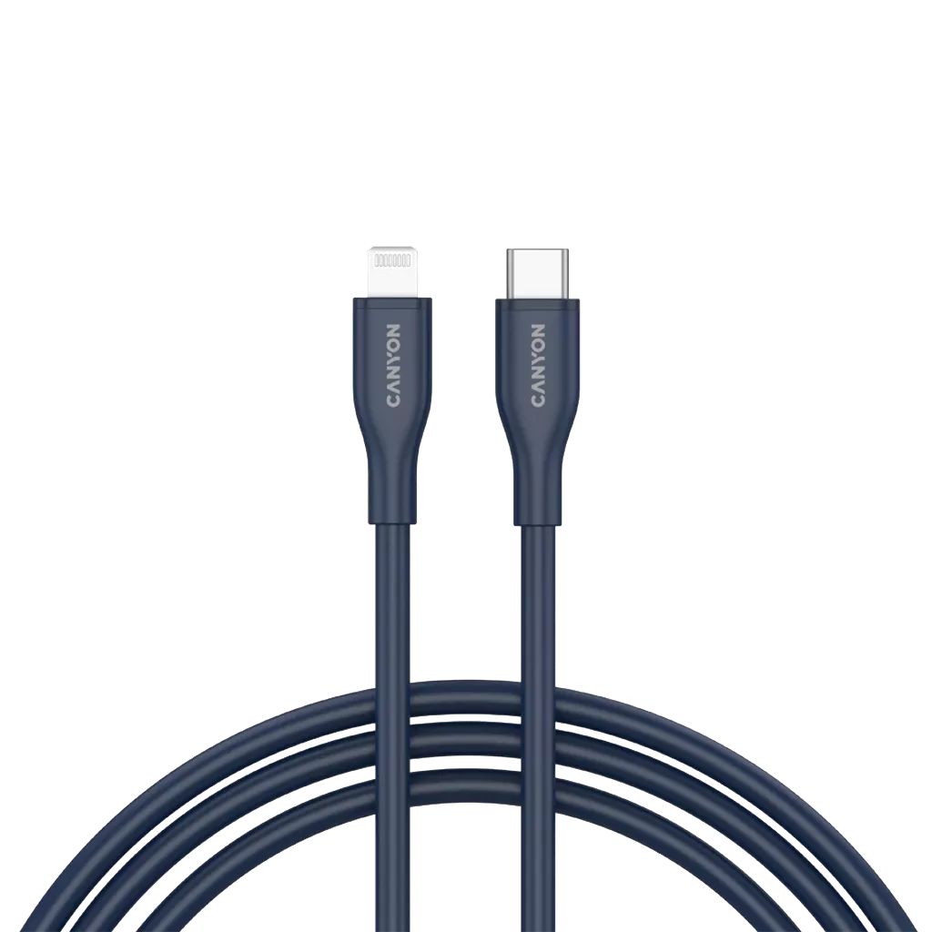 Canyon CNS-CLNM60SC10DB USBV-C to Lightning 60W cable 1m Dark Blue