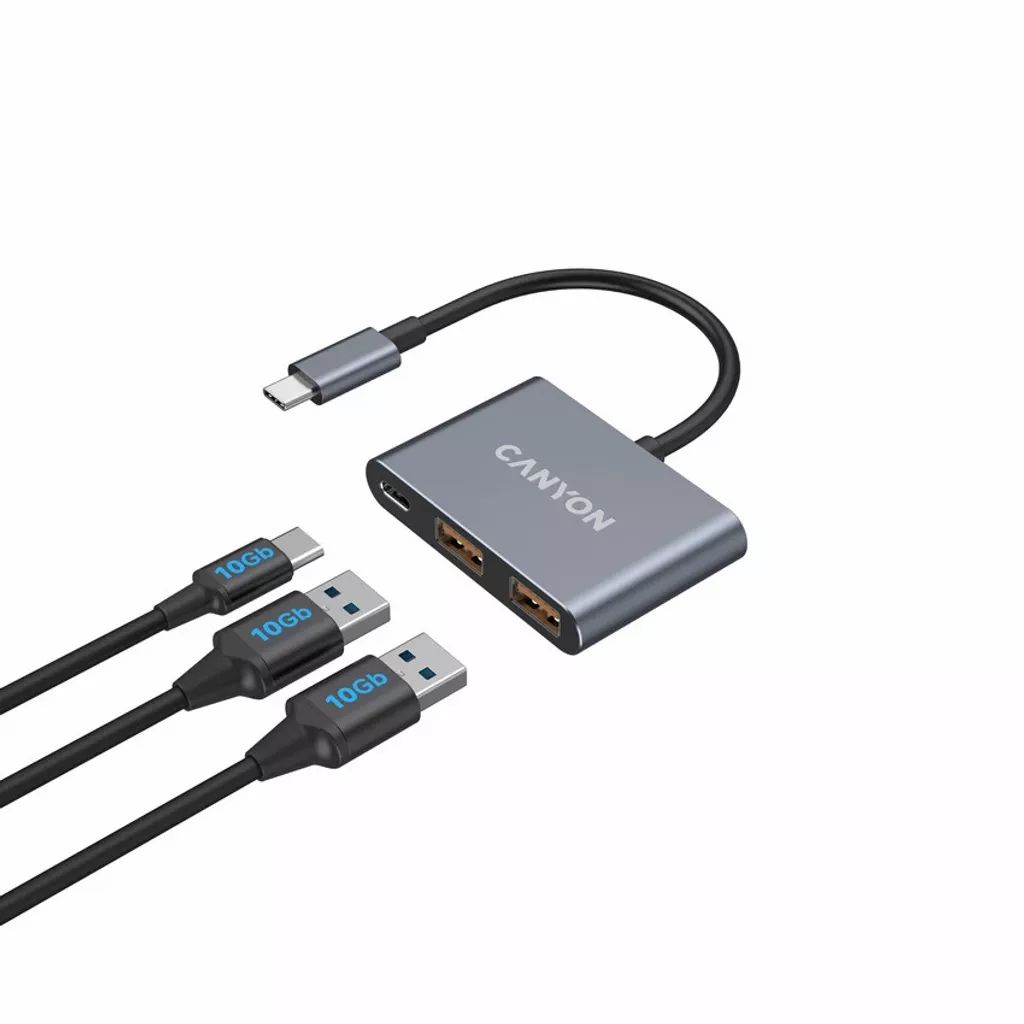 Canyon CNS-TDS3 3 Ports USB-C HUB Dark Grey