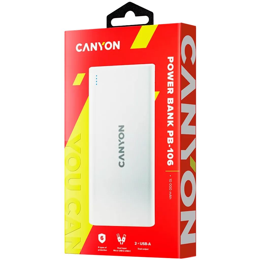 Canyon CNS-CPB610W 10000mAh PowerBank White