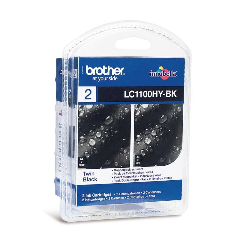 Brother LC1100HYBK2 Black (Twin Pack)