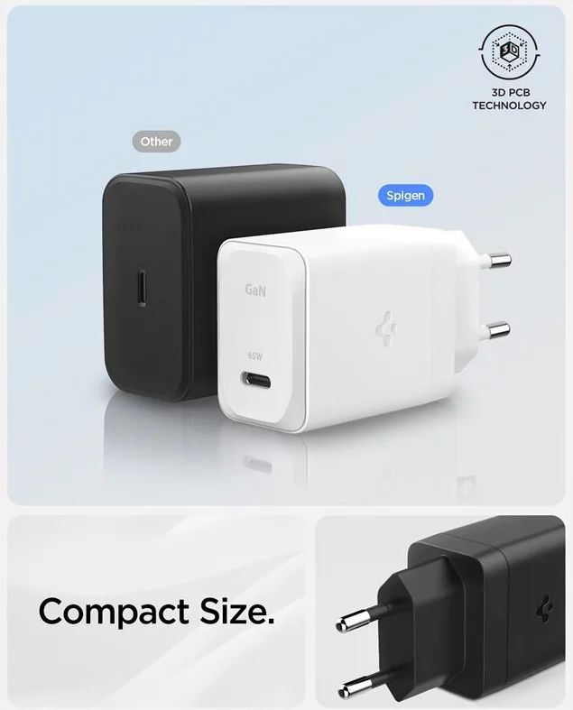 Spigen ArcStation Pro 65W Wall Charger GaN / 1-Port Black