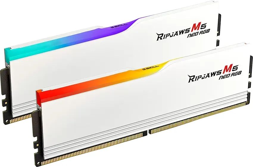 G.SKILL 32GB DDR5 6000MHz Kit(2x16GB) Ripjaws M5 Neo RGB Matte White
