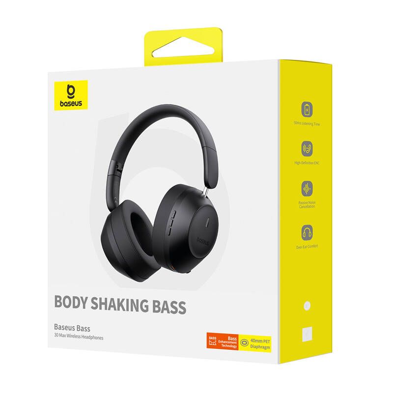 Baseus Bass 30 Max Bluetooth Headset Black
