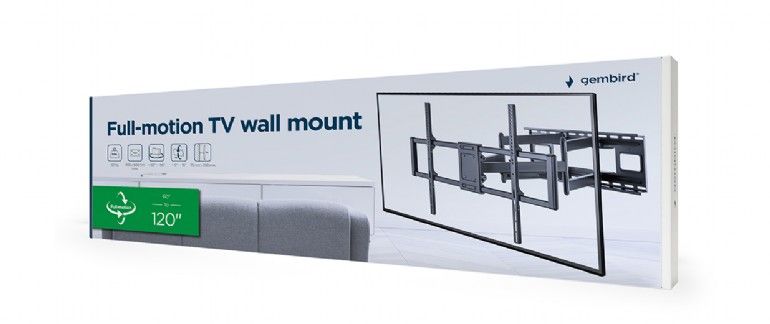 Gembird WM-120ST-01 Full-motion TV wall mount 60"-120"