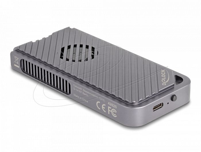 DeLock USB 40 Gbps Enclosure for 1xM.2 NVMe SSD in Gaming Style with LED and Fan