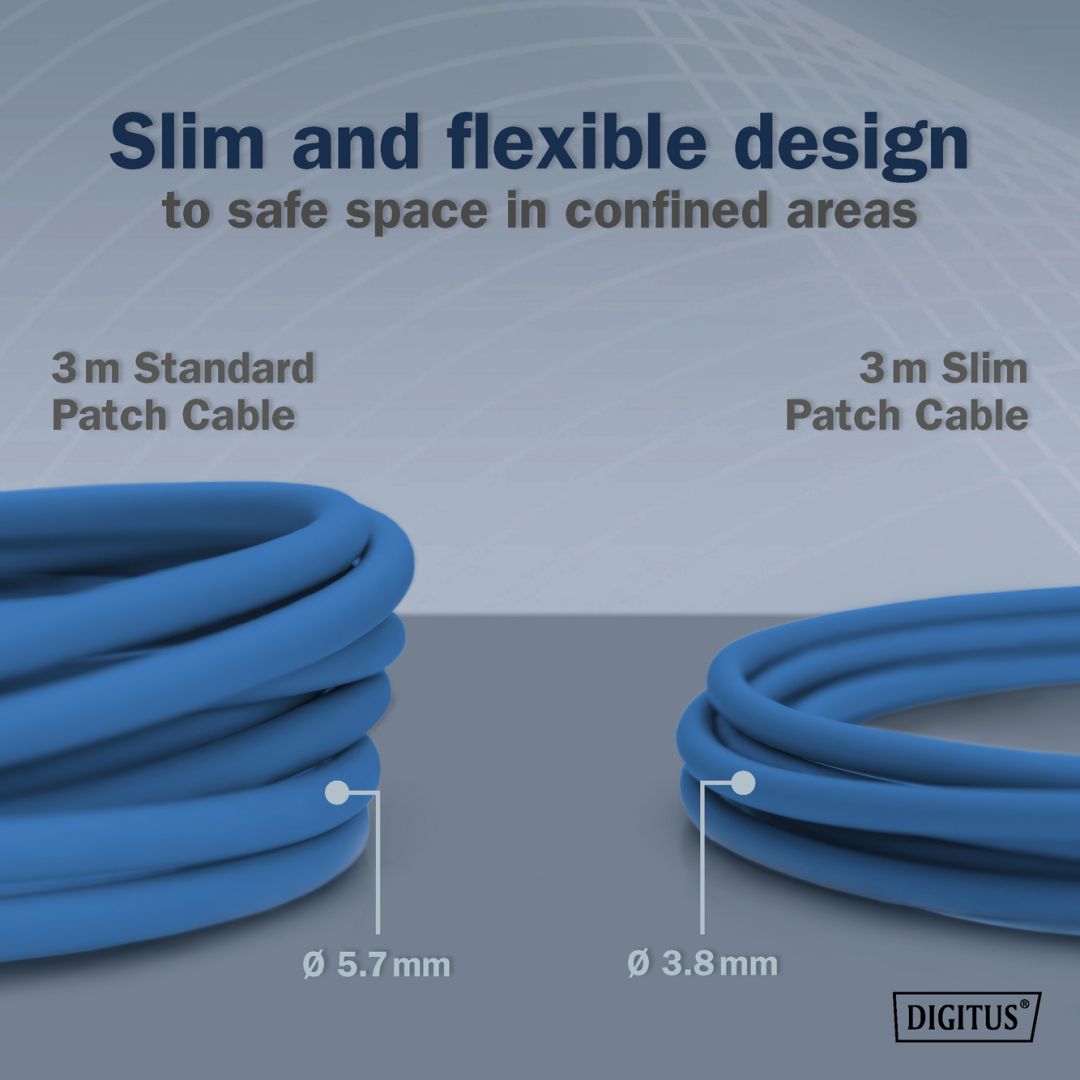 Ubiquiti CAT6A F/FTP Patch Cable 0,5m Blue