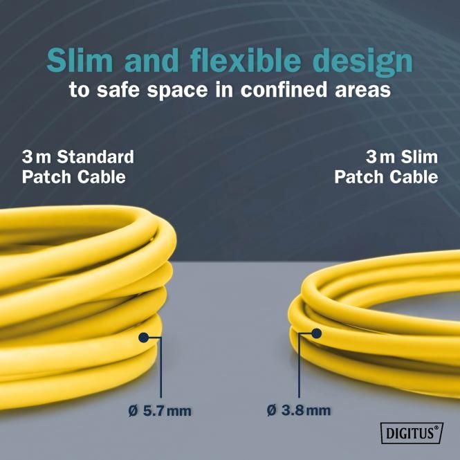 Ubiquiti CAT6A F/FTP Patch Cable 0,5m Yellow