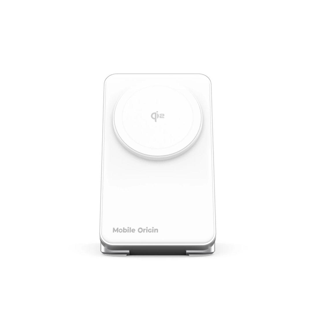 Mobile Origin Qi2 CompactStand 3in1 White/Silver