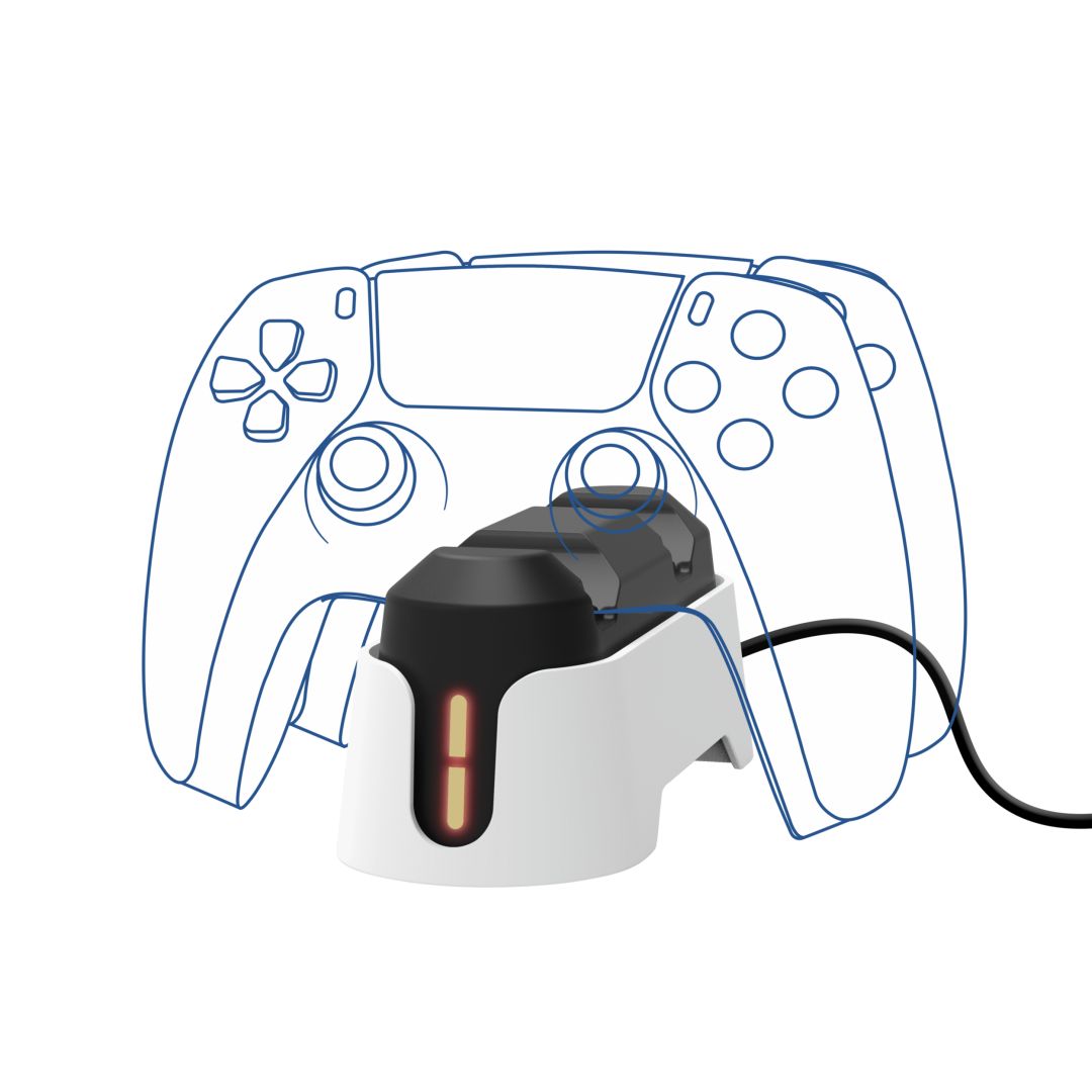 Trust GXT 228 Dual charging dock for PS5 controllers White