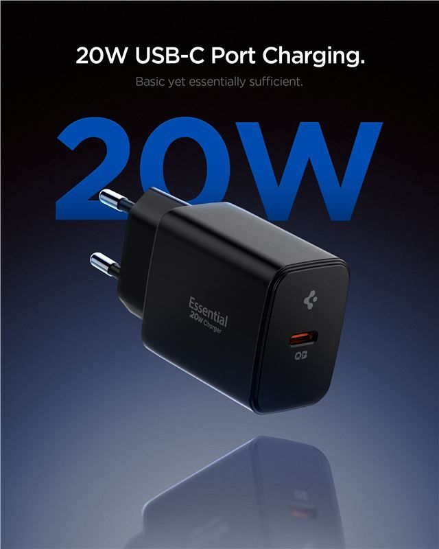 Spigen Essential 20W Wall Charger EE201EU Black