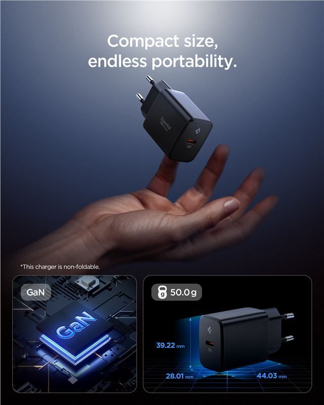 Spigen Essential 20W Wall Charger EE201EU Black