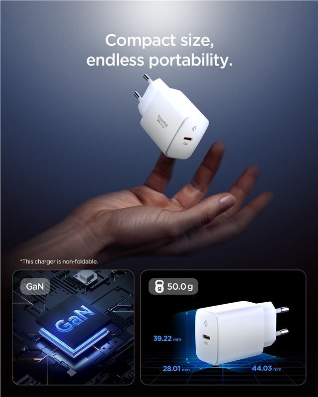 Spigen Essential 20W Wall Charger EE201EU White