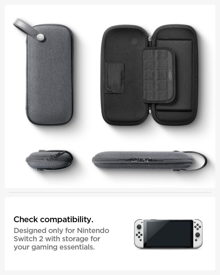 Spigen Klasden Pouch Nintendo Switch 2 Charcoal Grey