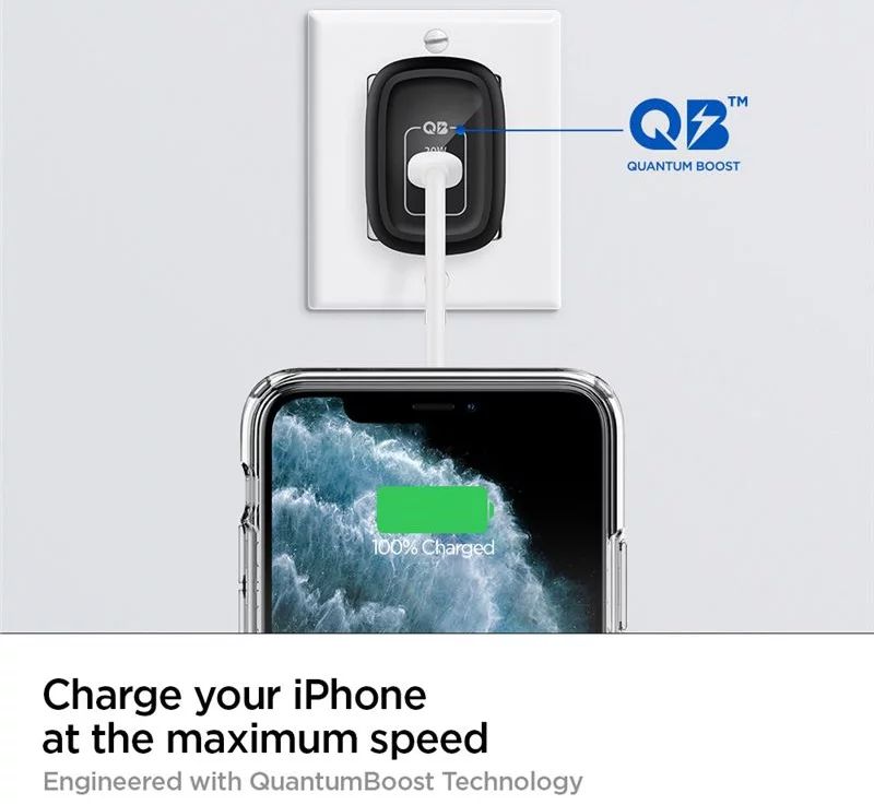 Spigen PowerArc ArcStation USB-C PD 3.0 20W Black