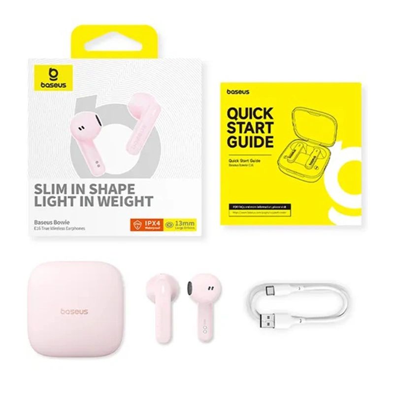 Baseus Bowie E16 Bluetooth Headset Pink