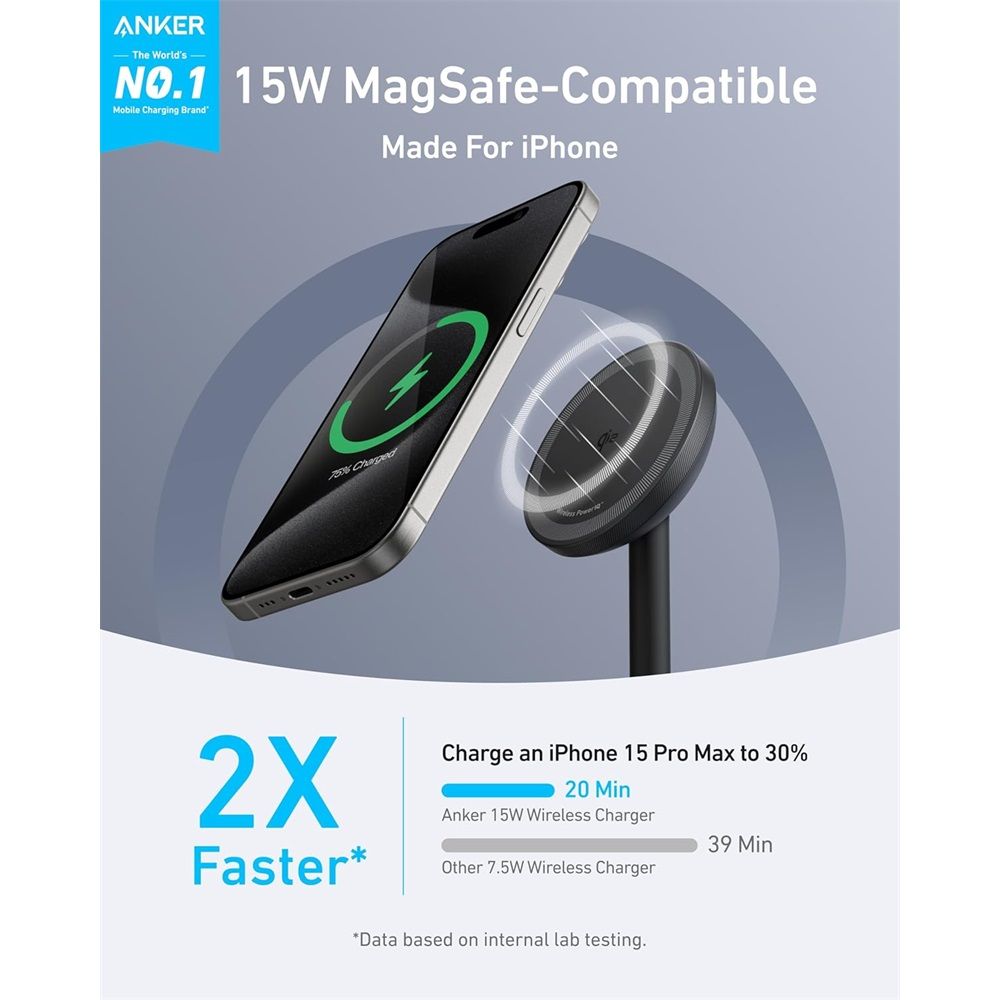 ANKER MagGo Wireless Charger 15W Black