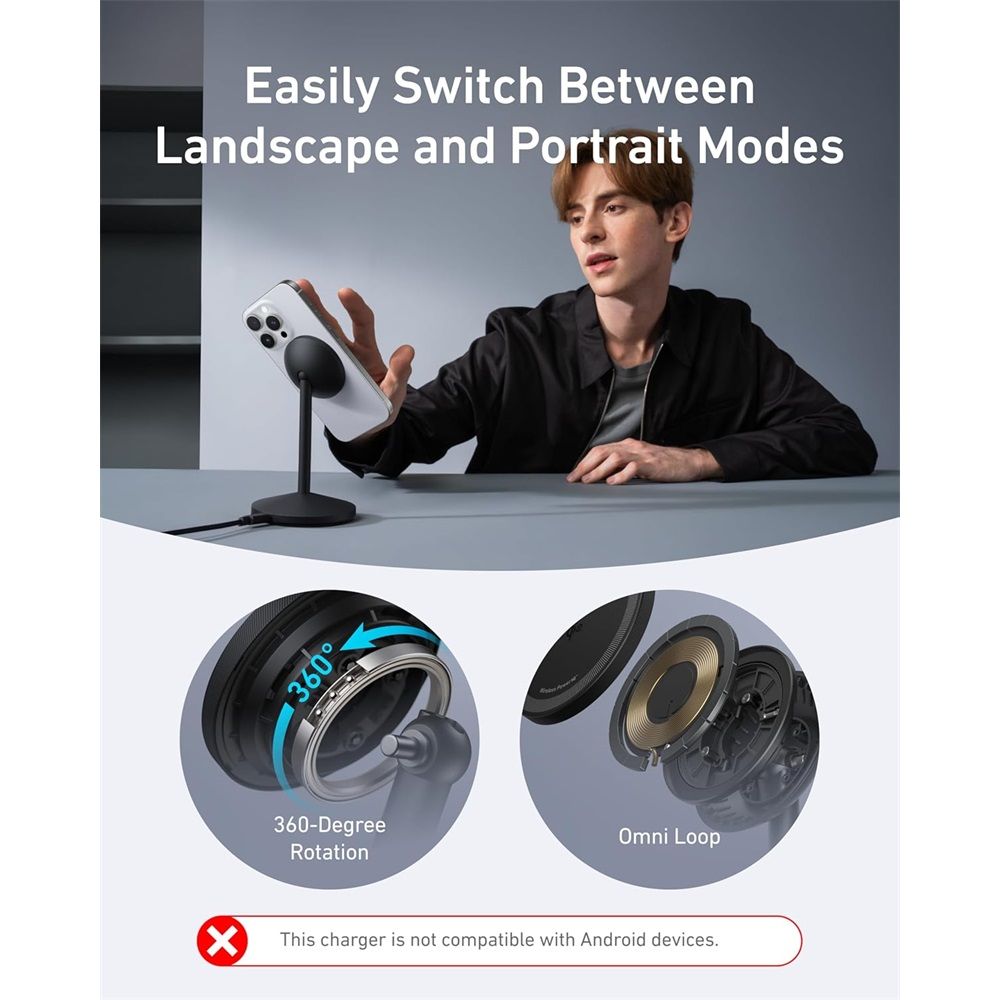 ANKER MagGo Wireless Charger 15W Black