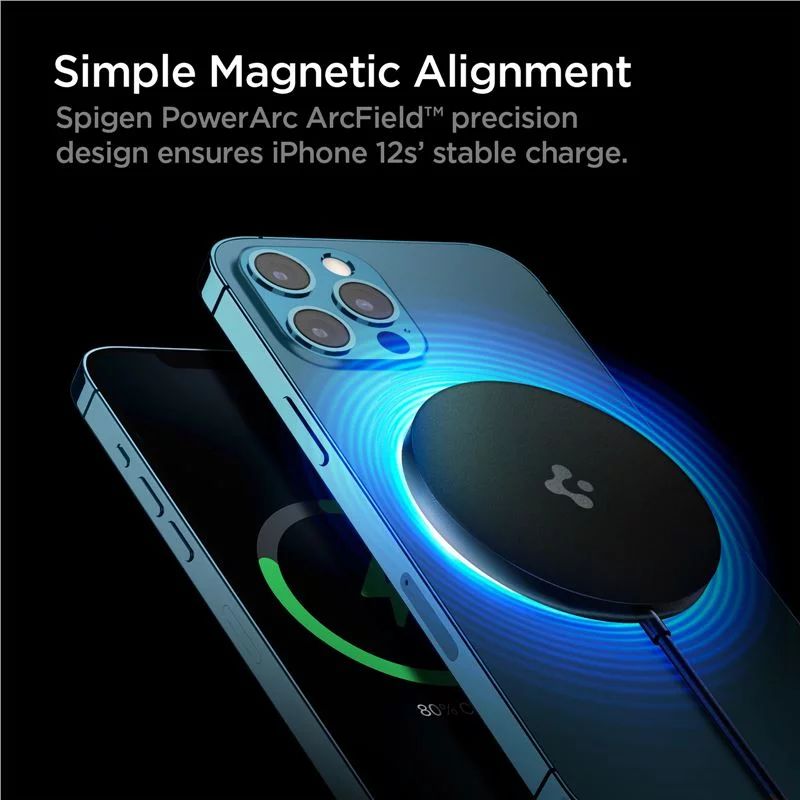 Spigen Power Arc ArcField Magnetic Wireless Charger Fast Charging/7.5W Black
