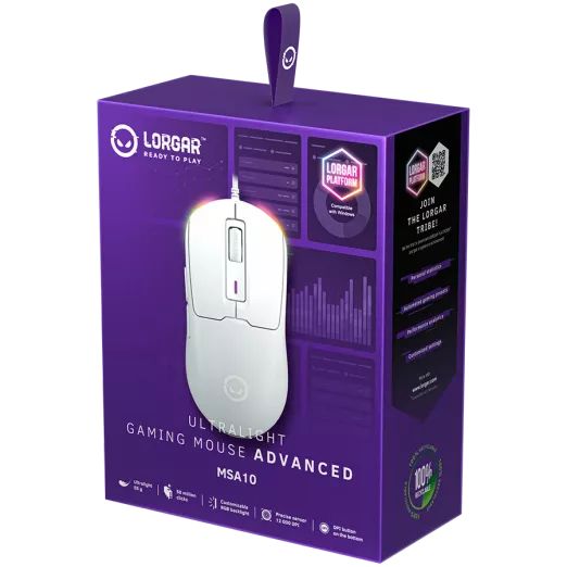 LORGAR MSA10 Gaming Mouse White