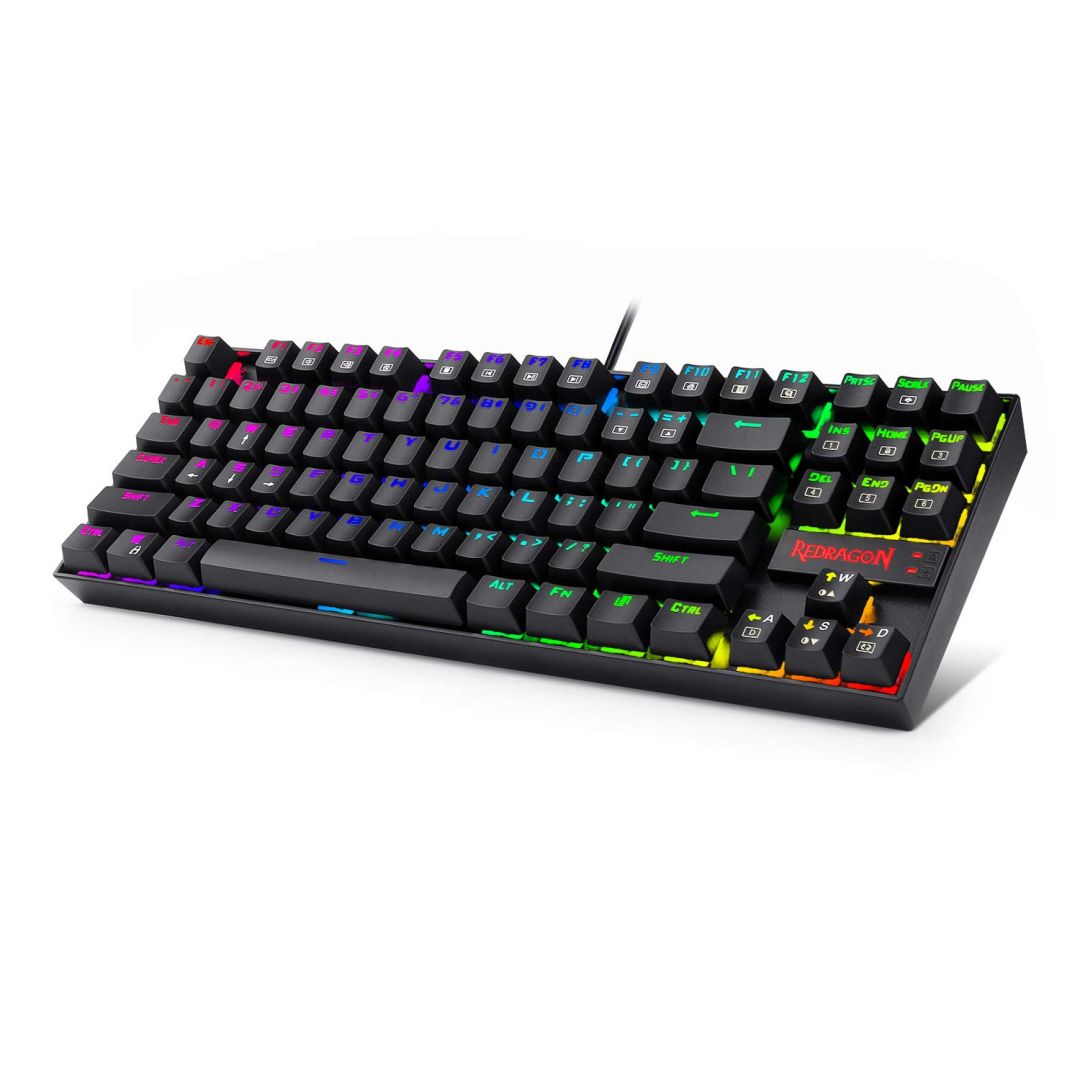 Redragon Kumara RGB Backlit Mechanical Gaming Keyboard Blue Switches Black HU