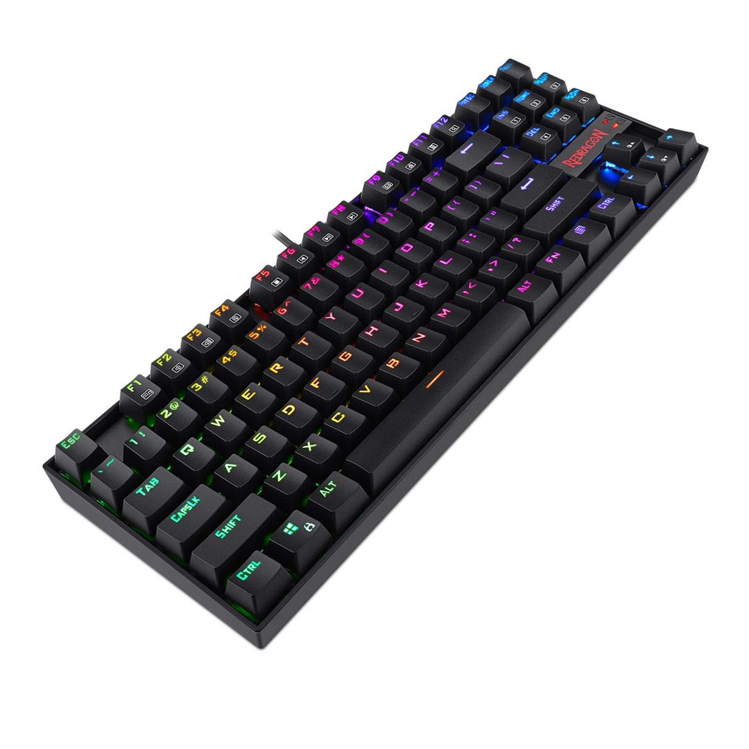 Redragon Kumara RGB Backlit Mechanical Gaming Keyboard Blue Switches Black HU