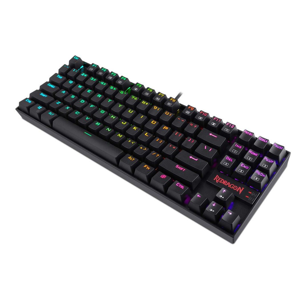 Redragon Kumara RGB Backlit Mechanical Gaming Keyboard Blue Switches Black HU