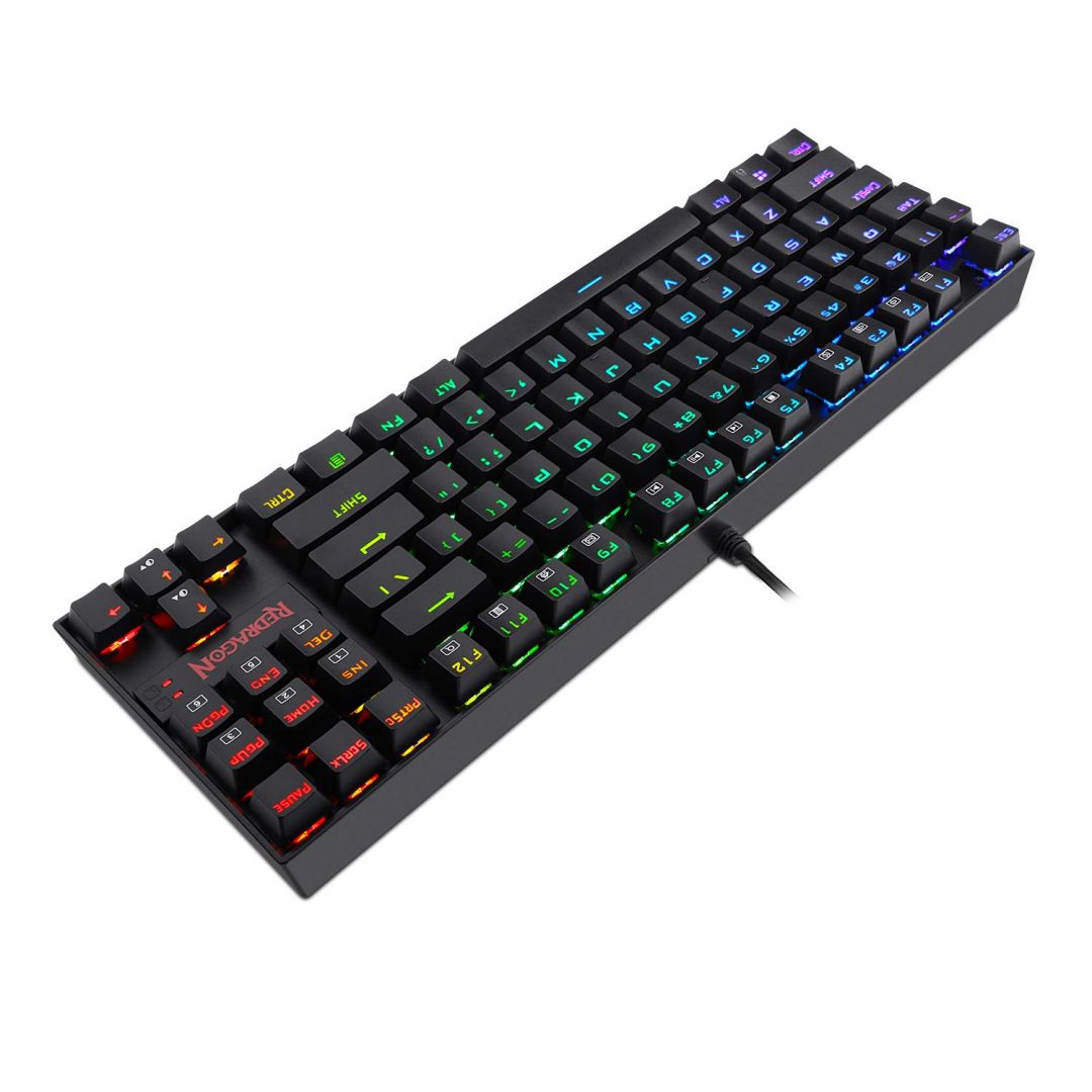 Redragon Kumara RGB Backlit Mechanical Gaming Keyboard Blue Switches Black HU