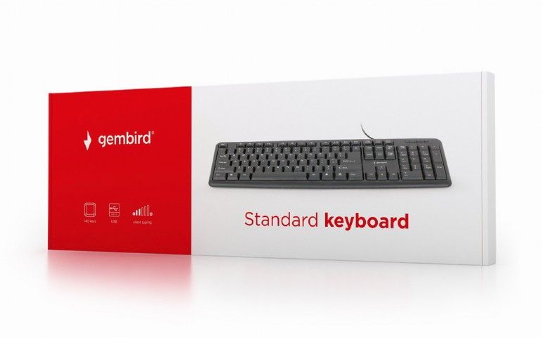 Gembird KB-U-103 Standard keyboard Black US