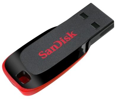 Sandisk 64GB Cruzer Blade USB 2.0 Black/Red