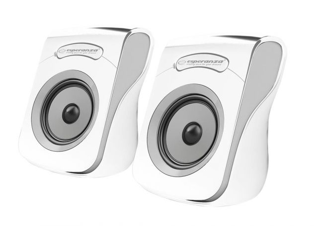 Esperanza Flamenco USB Stereo Speakers White/Grey