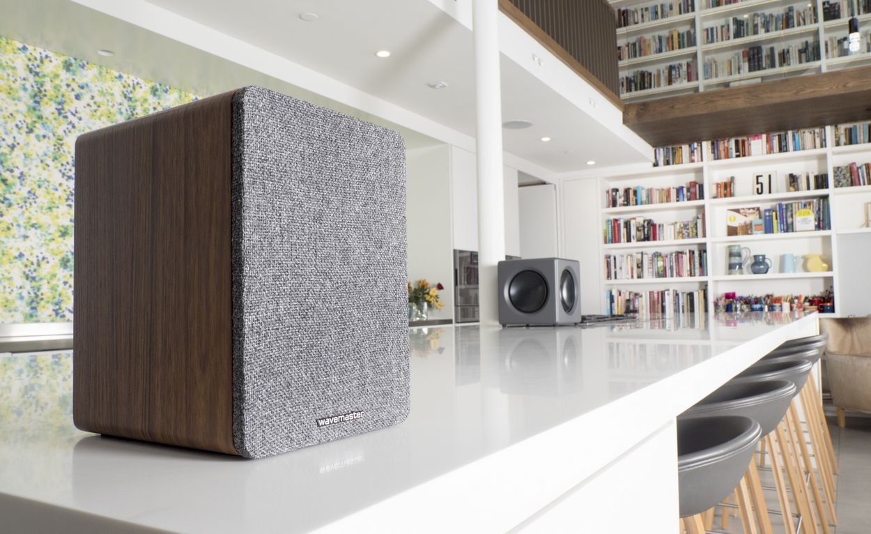 wavemaster Base Bluetooth Speaker System Wood/Grey